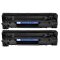 e代 CC388A易加粉黑色硒鼓双支装适用惠普HPP1007/P1008/P1106/P1108/M1136/黑色 黑色