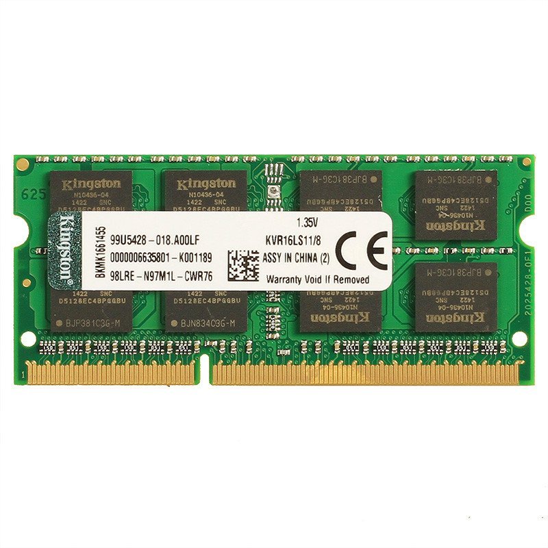 金士顿（Kingston）DDR3 1600 8GB 笔记本内存条 低电压（1.35v）