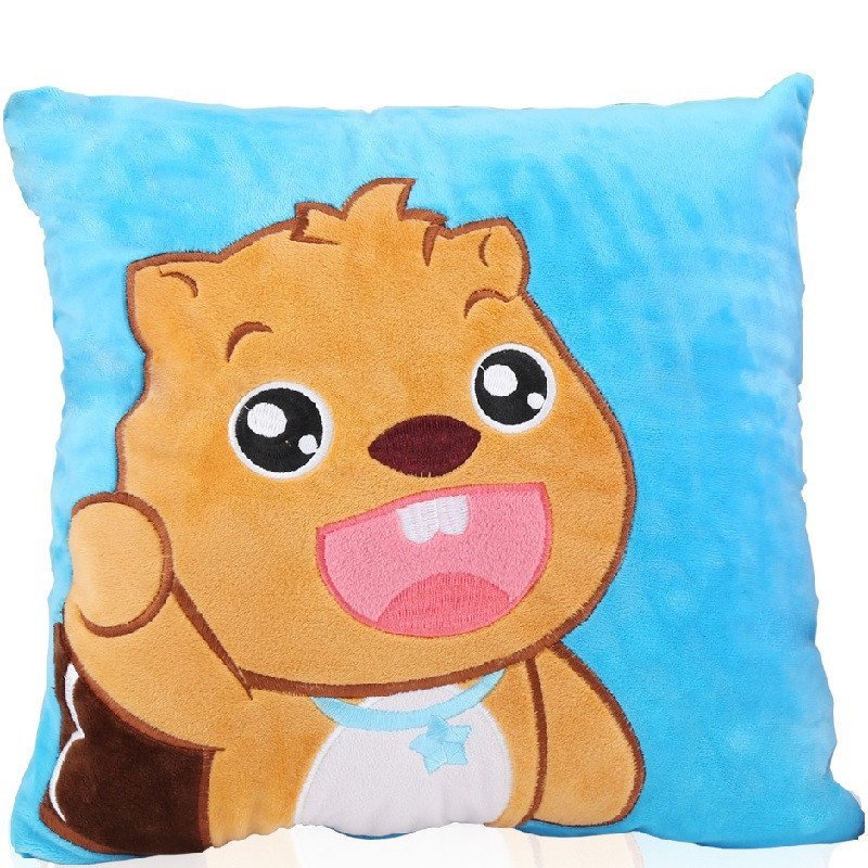 贝瓦超柔短毛绒海绵抱枕 贝瓦款高清实拍图