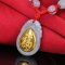 梦克拉 Mkela 足金翡翠金镶玉吊坠 冰糯种 水滴福 福字项坠 黄金玉坠 吊坠 翡翠 水滴福