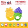 美国nuby/努比 宝宝训练固齿器 冰胶固齿器牙胶水果造型两个组合装 草莓橙子