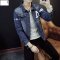 男士夹克春季新款韩版修身牛仔外套青年男装学生休闲潮上衣服 2XL 图色