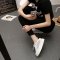 PORLUNG 2016夏季新款欧美女士休闲鞋真皮镂空透气运动鞋低帮系带平底单鞋厚底松糕学生板鞋纯色简约小白鞋潮鞋女 白色 38码
