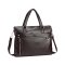 薇思黛 2016新款 时尚男士商务公文包新款欧美风牛皮男式手提单肩斜挎包 棕色
