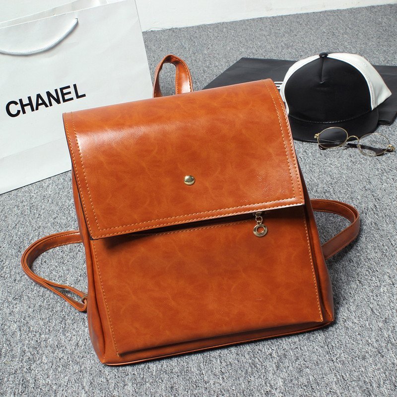 薇思黛 2016新款 英伦双肩背包黑色学院风女韩版潮学生旅行潮书包女包 棕色