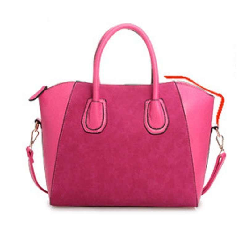 薇思黛 2016新款 欧美时尚女包单肩斜跨女包磨砂笑脸包潮包手提包 粉红色