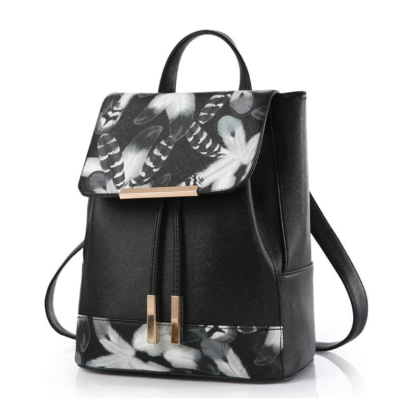 薇思黛 2016新款韩版女士包包 背包双肩包女 休闲女包女式包学生书包 羽毛色