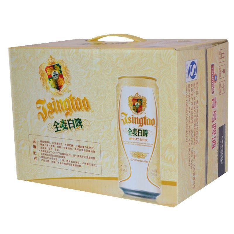 青岛啤酒 白啤（11度）500ml*12罐 箱装