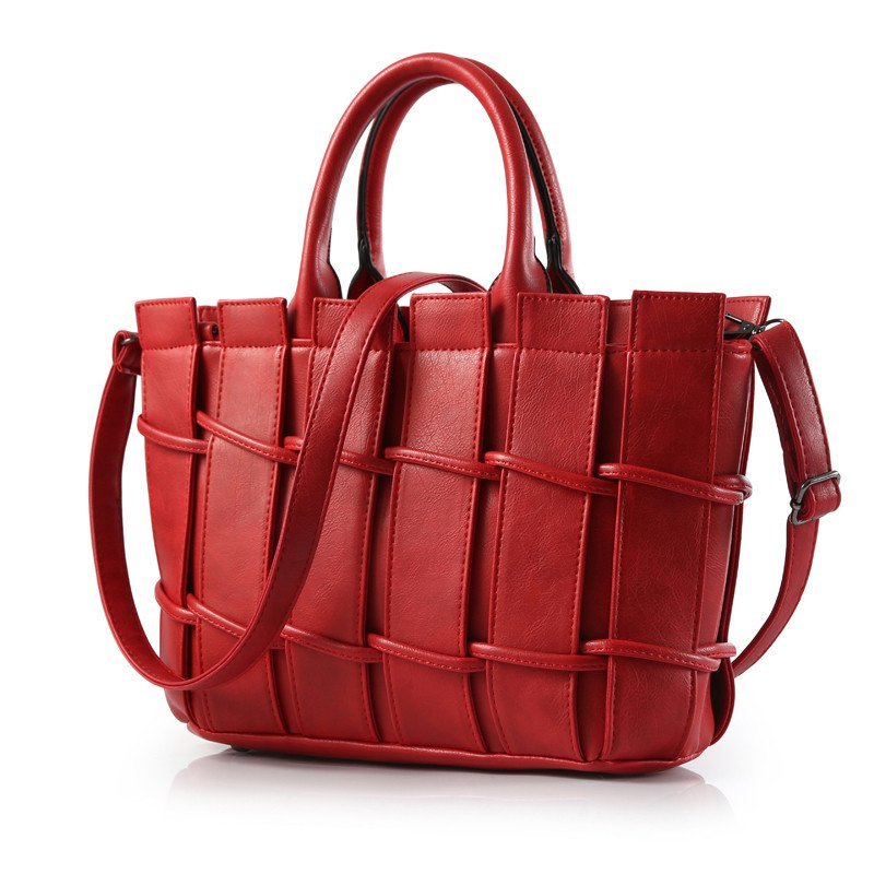 薇思黛 女包 单肩包女包新款 2015新款时尚女士包包手提包休闲包 红色