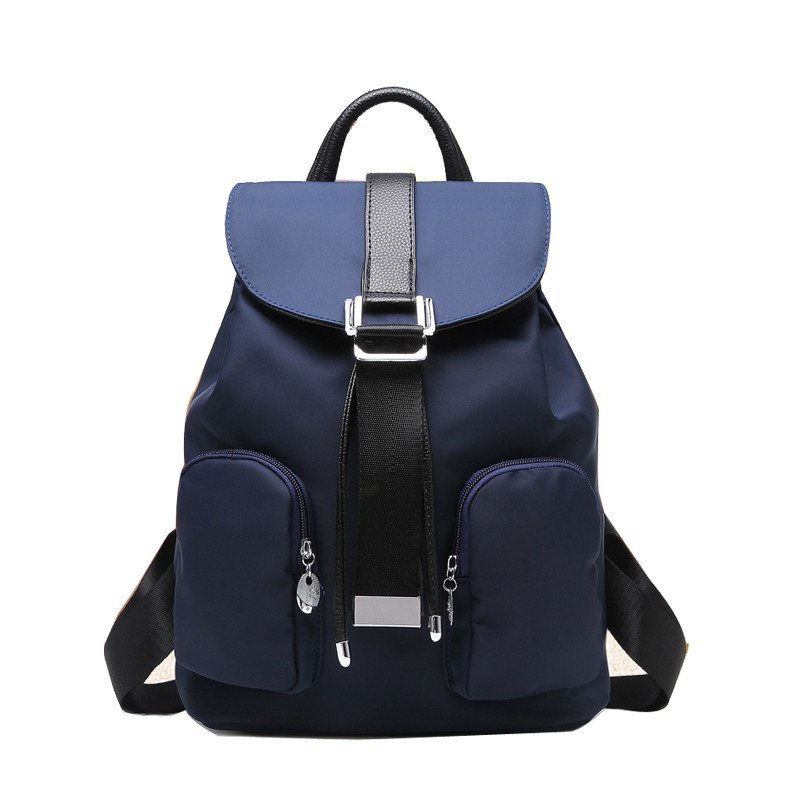 薇思黛2016新款双肩背包韩版女包牛津布双肩书包背包手提包旅游包 深蓝色