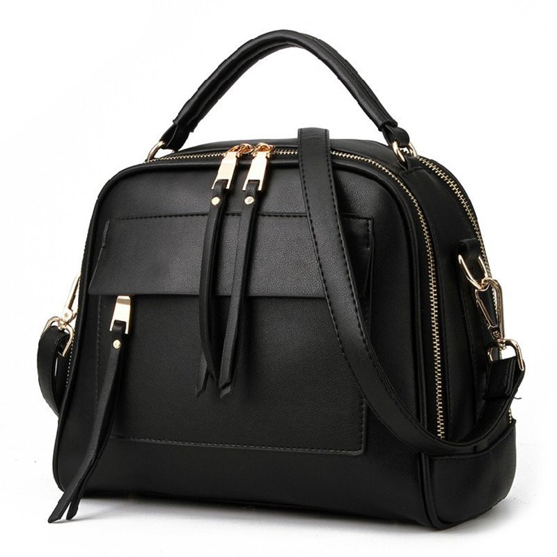 薇思黛2016新款大包女装包包时尚休闲潮流女包手提单肩女士包 黑色