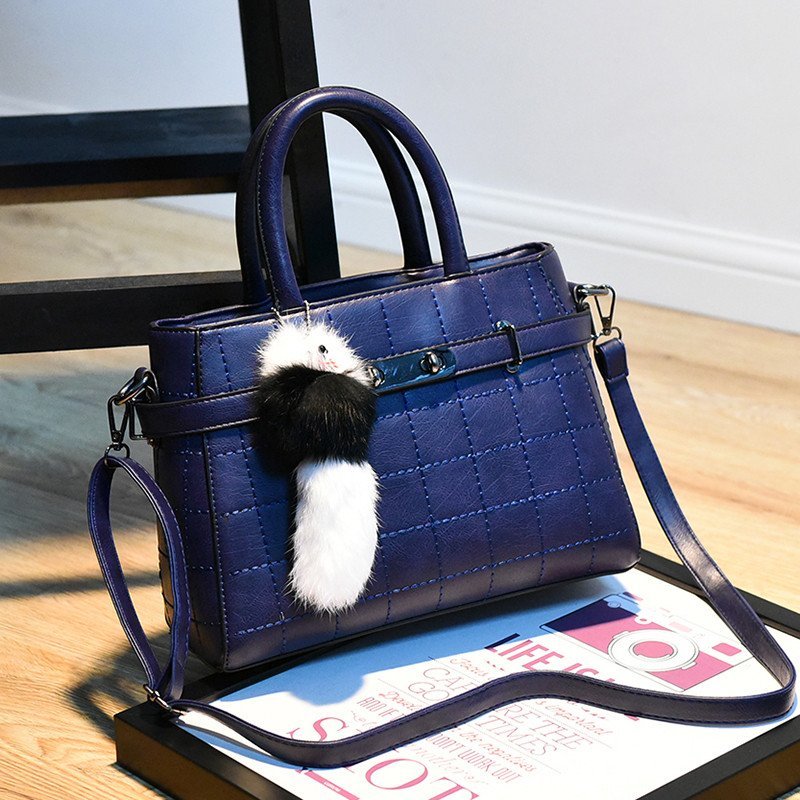 薇思黛女包包2016新款女士包包女包 单肩手提包包斜挎时尚女包 蓝色