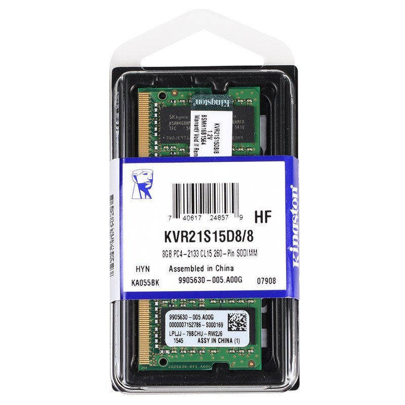 苏宁自营 金士顿 (Kingston) KVR DDR4 2133 8GB 笔记本内存条 (1.2v低电压)