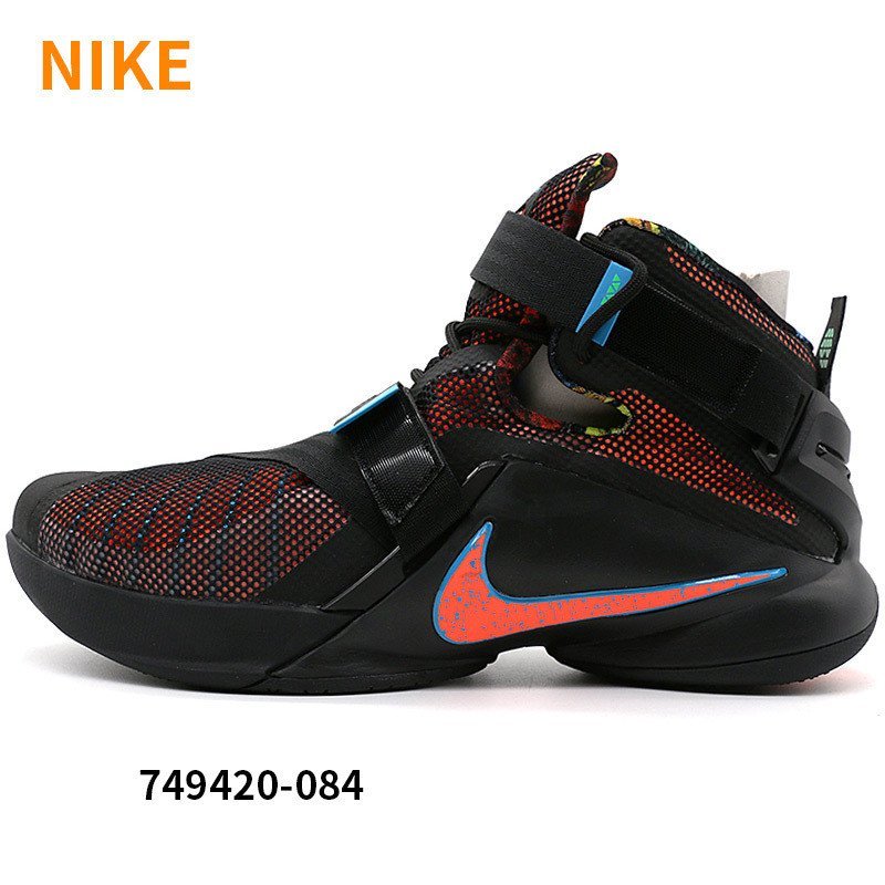 耐克男鞋 Lebron Zoom詹姆斯战士9战靴运动篮球鞋749420 -606 黑/红古铜/火山岩红 47.5
