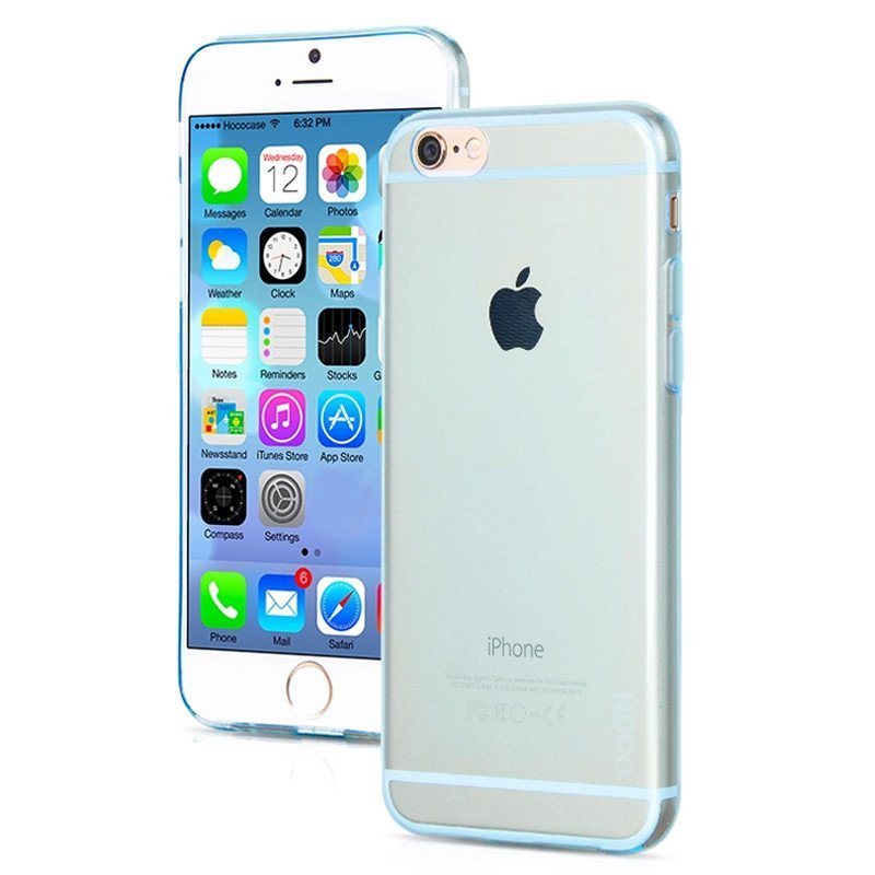 安美宝 苹果7手机壳iPhone6S手机壳透明硅胶软壳苹果6plus保护壳iPhone7/6S plus手机壳 苹果7露标4.7寸蓝色