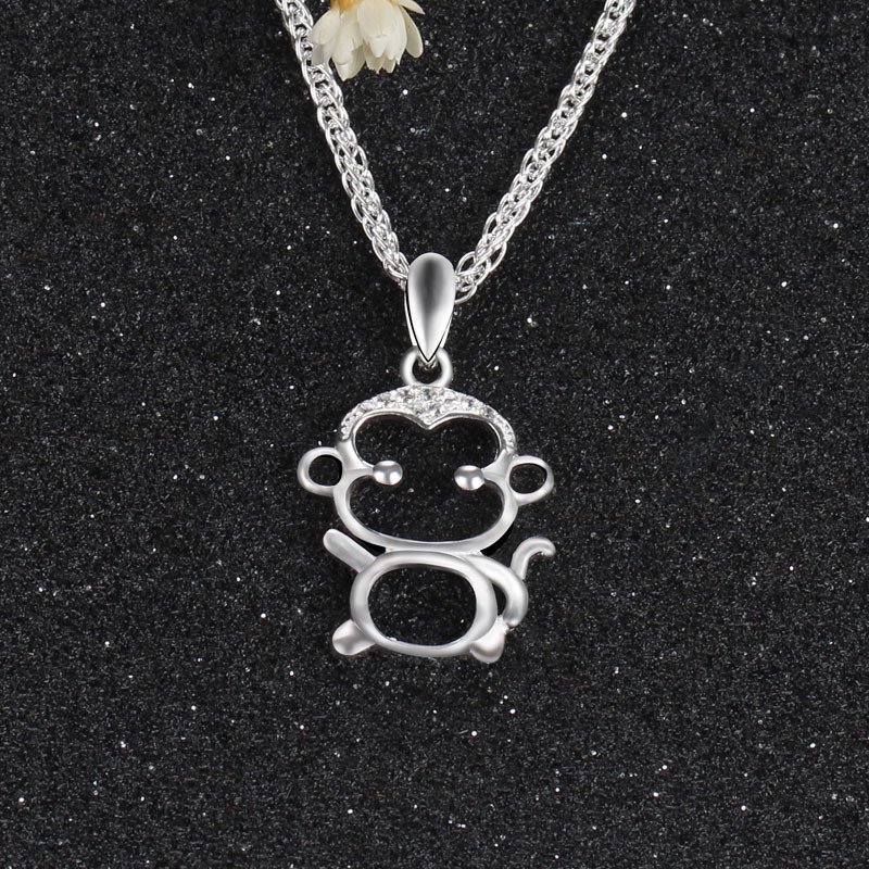 生肖2016吉祥物猴年本命年吊坠猴子项链女日韩银项链猴礼物刻字 佩40