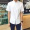 UYUK男士短袖衬衫夏季商务休闲衬衣青少年男装纯色大码衣服潮 2XL 白色