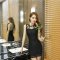 情娇婷2016蕾丝优雅无袖修身性感名媛气质包臀礼服裙123 L 黑色