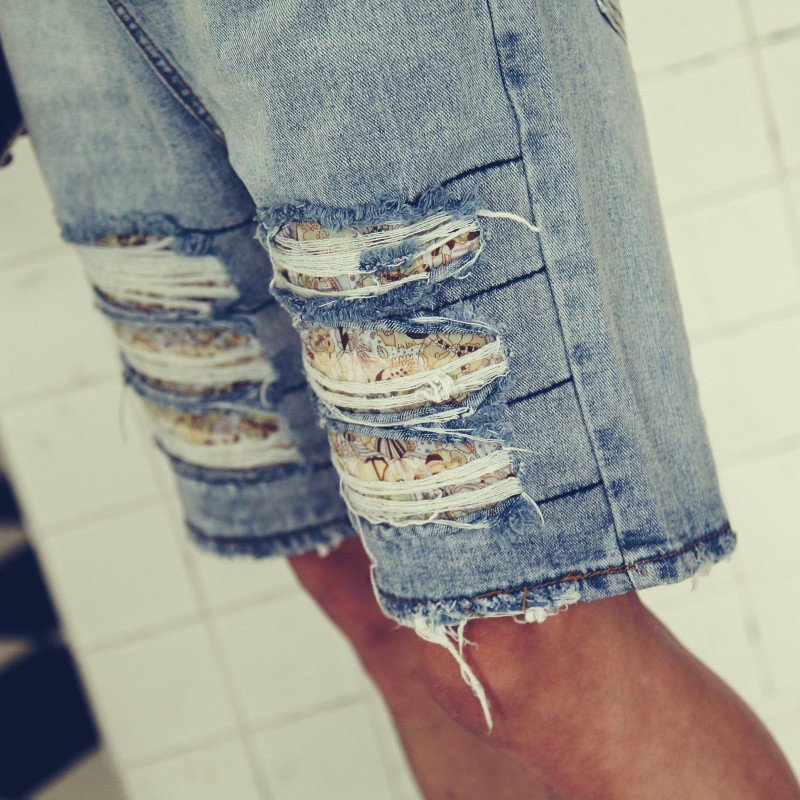 丹杰仕 牛仔5分短裤 夏季新款男款韩版薄款中裤 直