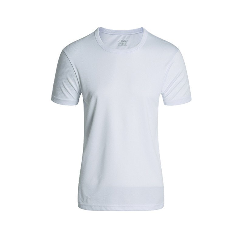 豪客虎新款男士速干运动短袖T恤夏季薄款透气排汗篮球弹力紧身短袖男T恤 L 白色200款