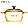 康宁(VISIONS)锅具套装VS25+VSM20晶彩透明蒸锅玻璃汤锅蒸格直径20cm 蒸锅