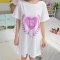 睡衣女夏季新品棉质少女睡裙休闲纯色麦穗桃心PINK家居服短裙 M HT-160#麦穗pink紫色