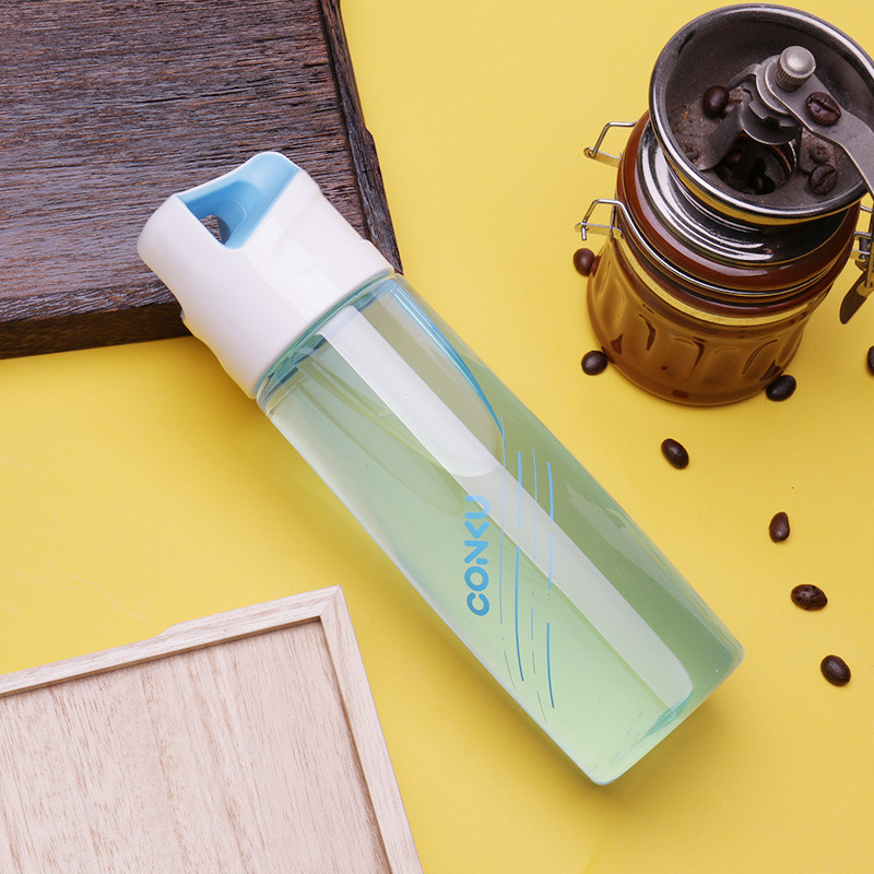 康酷随手杯时尚运动便携韩版水杯 学生创意户外茶杯提绳潮流杯子 天蓝色