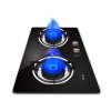 Ronshen/容声燃气灶嵌入式双灶台式灶具 JZT-Q35-RQ01B玻璃（天然气）