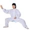 欧伦萨 户外运动太极服棉麻锦套装太极拳武术运动服7574RM0ZV7 XL 白色