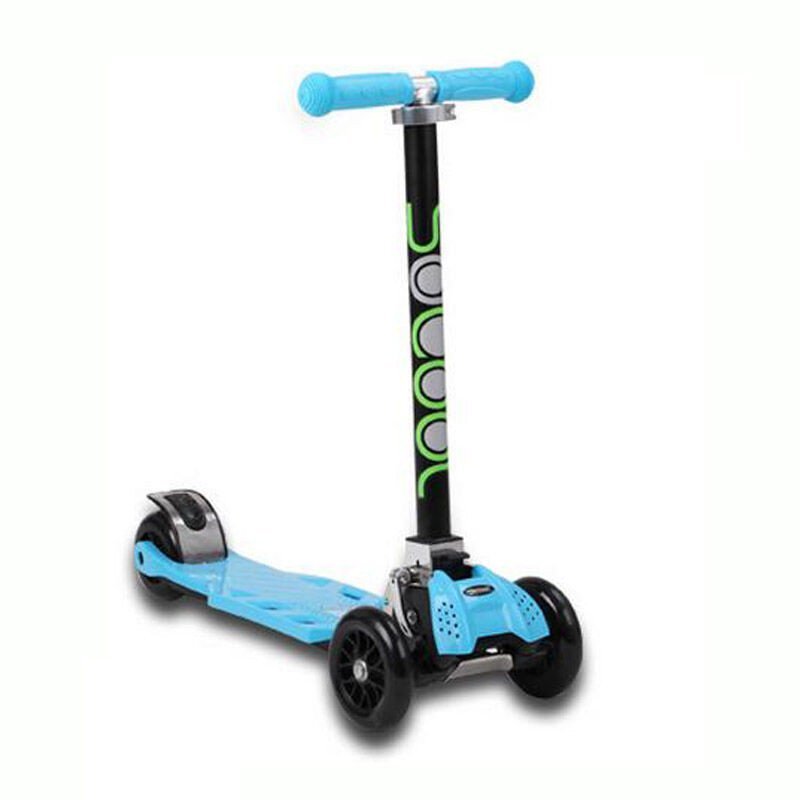欧伦萨 户外运动轮滑滑板休闲娱乐代步儿童大四轮滑板车折叠 蓝色