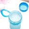 康酷时尚莹彩随手杯 韩版学生户外带盖茶杯提绳潮流便携防漏水杯 蓝色