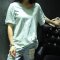 2016夏季新款大码T恤纯色竹节棉短袖t恤短袖t恤女夏宽松上衣 均码 灰色