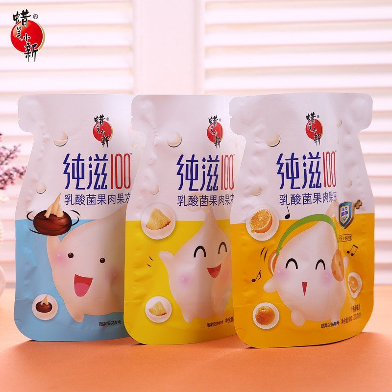 蜡笔小新 纯滋100乳酸菌果肉果冻 马蹄味 200g