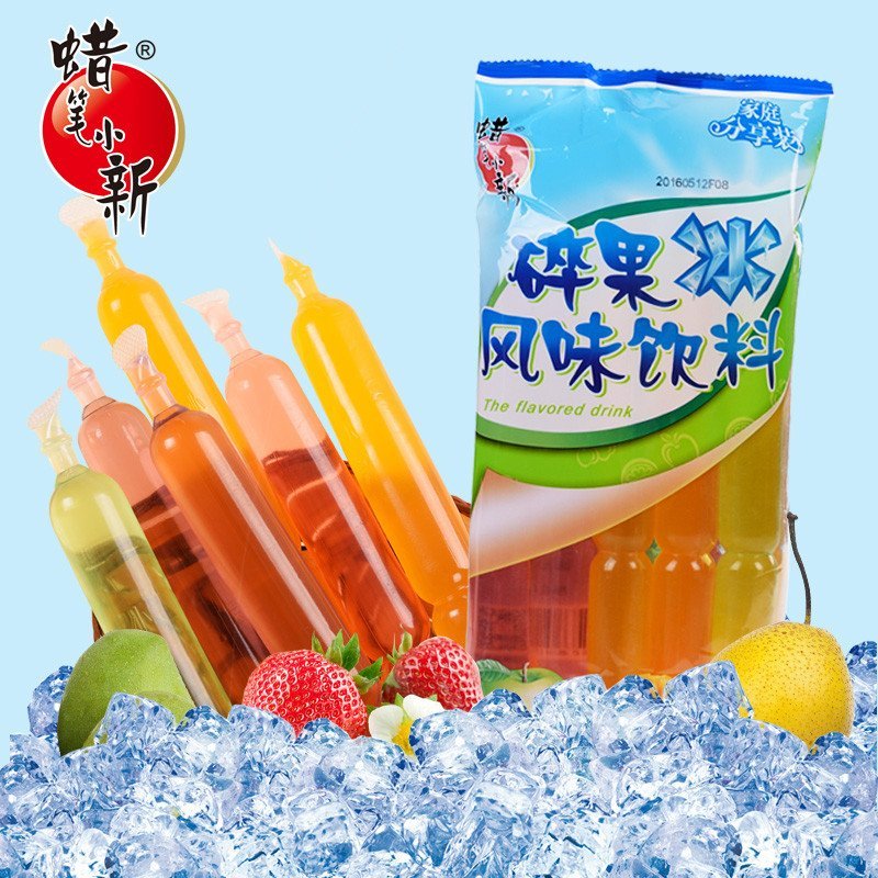 蜡笔小新 碎果冰棒棒冰混合口味分享装 850mL