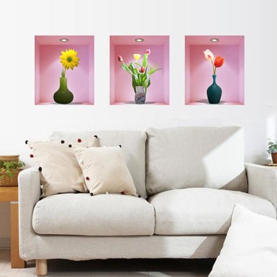 时尚创意客厅卧室沙发背景装饰墙贴纸个性可移除家居自粘墙纸贴画现代