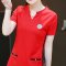 飘香画秋2016夏装新款宽松女装中长款休闲连衣裙DV2681 XXL 红色