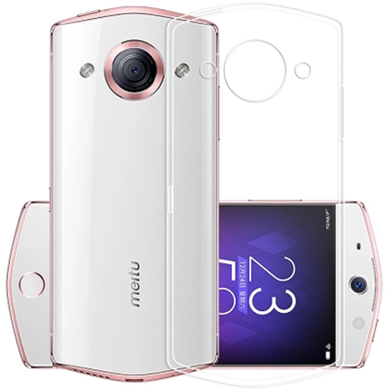 逸美达 美图M8手机壳 meitu M6/M6S保护套透明防摔软硅胶外壳女款个性全包边硅胶套 【透明软壳】美图M6【5寸】【全包边+镜头保护】