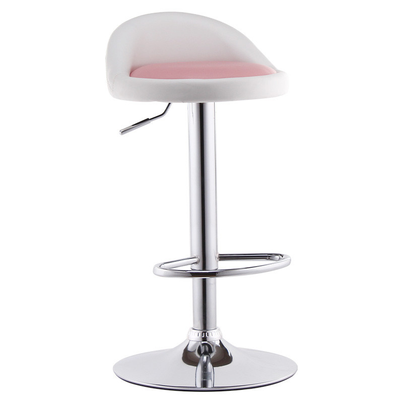 迈亚家具 时尚吧台椅酒吧椅吧椅 高脚升降凳子 欧式吧台凳 现代简约吧凳前台椅子 高款-内粉外白.