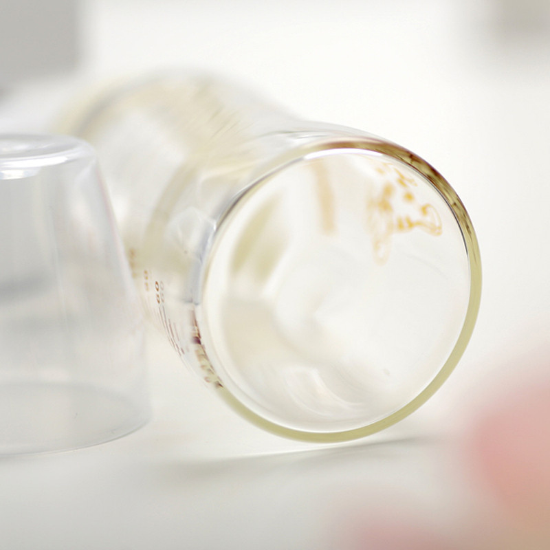 爱得利宽口径玻璃奶瓶150ml新生儿宝宝晶钻玻璃奶瓶y1022