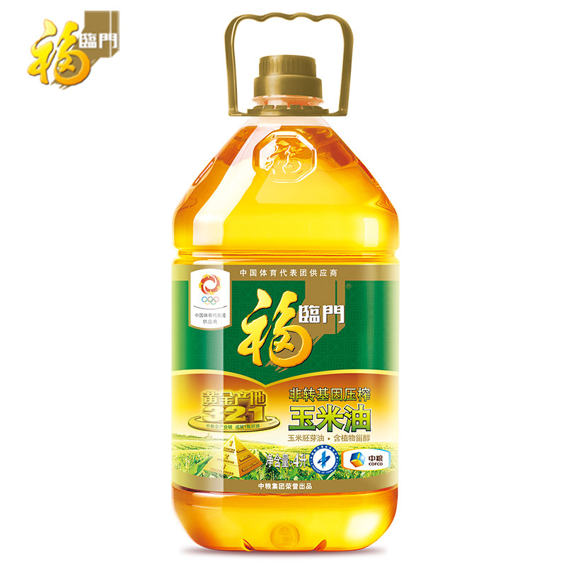 福临门非转基因压榨玉米油 4L