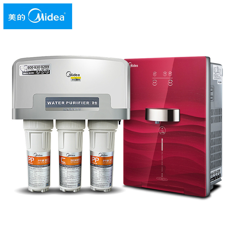 美的（Midea）净饮套餐净水器MRO101A-5（双出水）+冰热管线机MG901-D (苏宁定制）