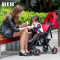 DIB婴幼儿伞车手推车可拆卸夏季轻便折叠宝宝车两用避震儿童伞车BB车可坐可躺小孩推车可转向 旗舰款亚麻梦幻蓝