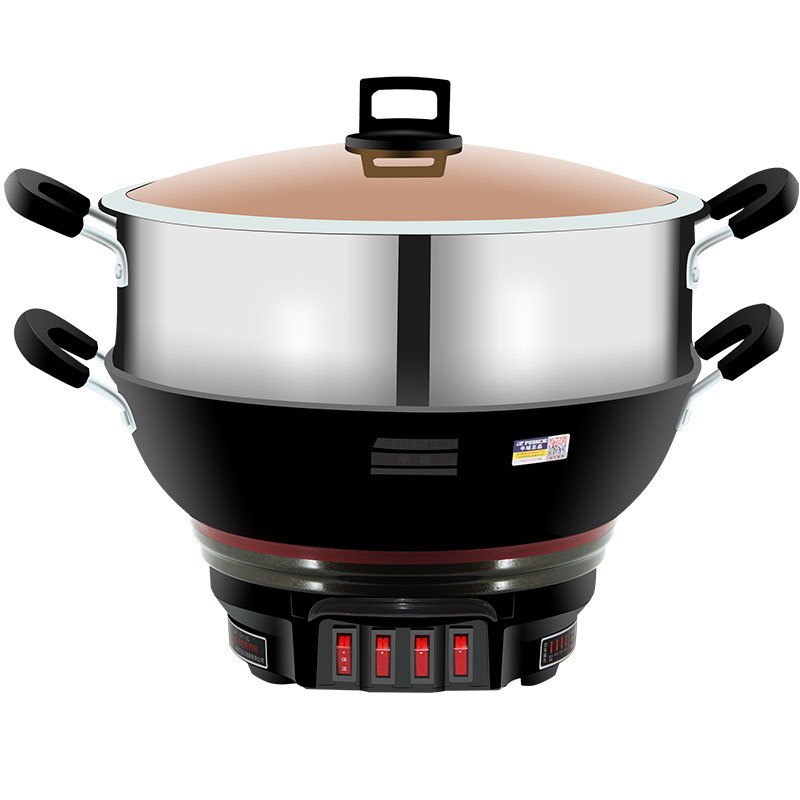 半球(Peskoe)JF-36 电热锅 6L/升 36CM 加厚铸铁真不锈 多功能 电火锅 电蒸锅 小时候家乡的味道
