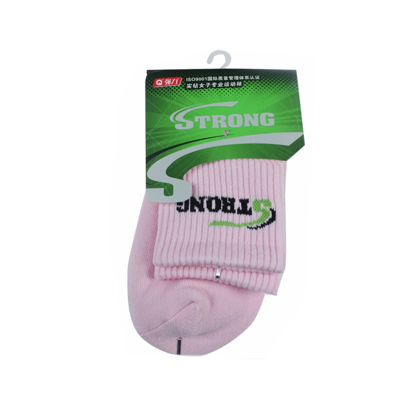 强力 袜子 透气运动袜 厚款 春秋袜 棉袜 SB02 粉色 均码