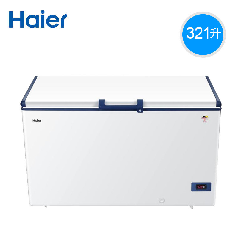 Haier/海尔DW-60W321EU1 卧式单温冷藏冷冻转换冰柜 商用单门顶开门冷柜 321升低温柜