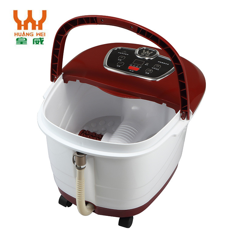 皇威(HUANG WEI) 足浴器 H_228B 四组电动滚轮 无线遥控 支持定时 智能养生足浴盆