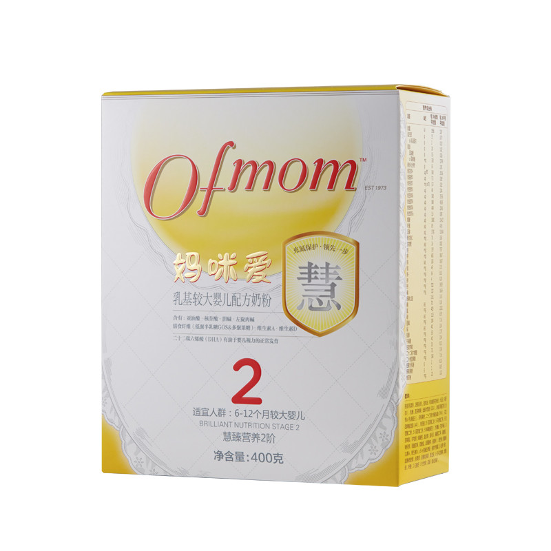 【苏宁自营】妈咪爱（慧）乳基较大婴儿配方奶粉 2段 400g