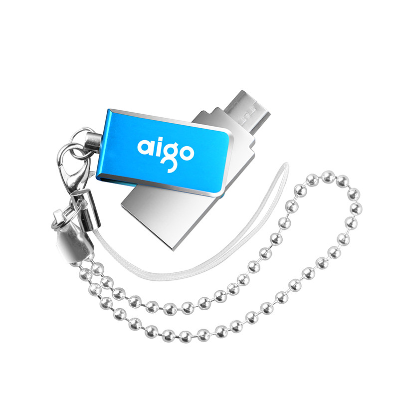 aigo 爱国者 手机U盘 U286 手机平板电脑三合一 32G 全金属机身 双插头 OTG