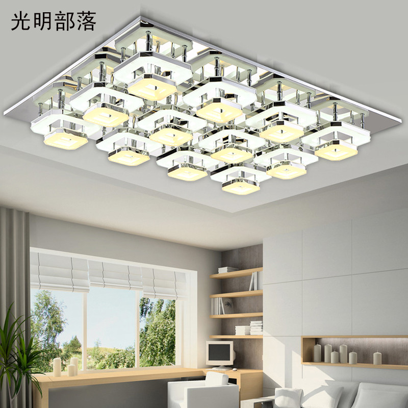 GMBL光明部落美式乡村简约客厅卧室餐厅灯北欧led大气吸顶灯具创意玻璃现代大厅书房灯饰 9头配送无极调光灯泡+遥控