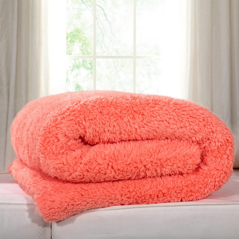 凯诗风尚 (CHARSON)毛毯 艾薇系列加厚披肩毯 毯子午休毯 多色可选 120*190cm 胭脂红 120*190cm